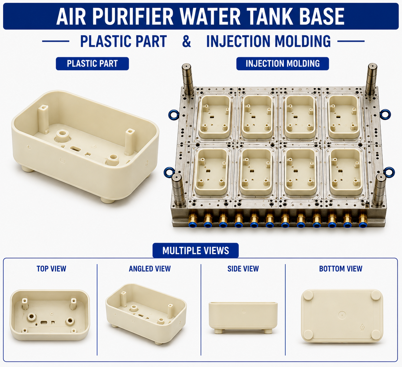 Air Purifier Plastic Water Tank Base Mould and Moulding Service